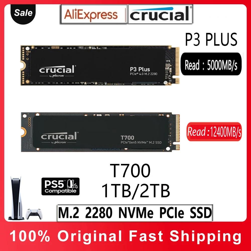 Crucial T700 1TB 2TB Gen5 NVMe M.2 SSD, ִ 12,400 MB/s-, ,    - ָ Ʈ ̺